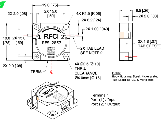 RFSL2857射频同轴隔离器RFCI